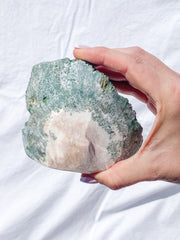 Green Heulandite CutBase Cluster 600g