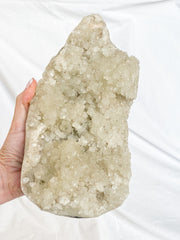 Glass Apophyllite Cluster with Druzy 3kg