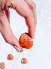 Peach MoonStone Heart | Extra Small
