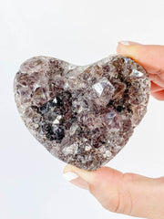 Amethyst with Inclusions Cluster Heart 195g