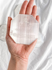 Selenite Meditation Chakra Plate