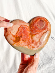 Desert Polychrome Jasper Heart with Stand 2.4kg