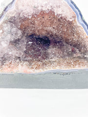 Amethyst Amethyst Pink Purple Druzy and Agate Geode Statement Piece “Faery Cave” 2.4kg