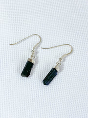 Black Tourmaline Natural Earring Small