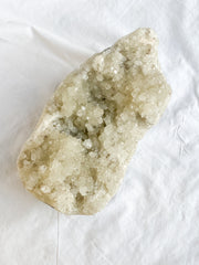 Glass Apophyllite Cluster with Druzy 3kg