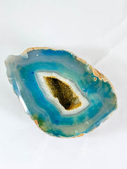 Blue Agate and Died Quartz Geode 3.9kg