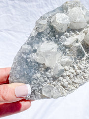 Apophyllite Frosted Cluster with Inclusions 630g