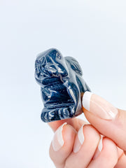 Black Obsidian Rabbit Carving