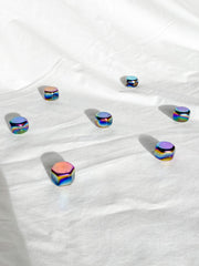 Magnetic Hematite Rainbow Hexagonal Pair 42g