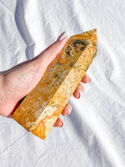 Crazy Lace Agate Polished Point 730g