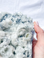 Chalcedony and Apophyllite CutBase Cluster 2.2kg