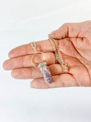 Lepidolite Double Terminated Pendant