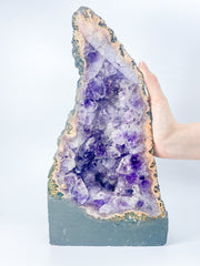 Amethyst and Pink Geode Statement Piece “Witches Hat” 8kg