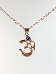 Om Amethyst Pendant