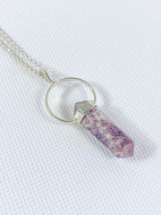 Lepidolite Double Terminated Pendant