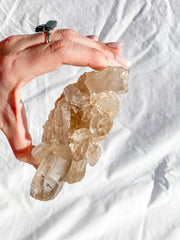 Smoky Himalayan Quartz Cluster with Inclusions 398g