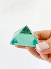 Green Obsidian Pyramid | Medium