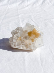 Glass Apophyllite Cluster with Stilbite 262g