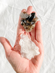 Balance Duo: Clear Quartz + Smoky Quartz | Medium