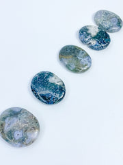Moss Agate Worry Stone