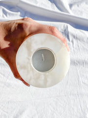 Selenite Polished Tube Candle Base