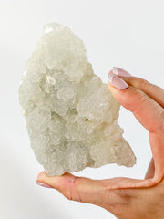 Apophyllite Cluster with Druzy Inclusions 326g