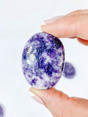 Lepidolite Dark Worry Stone
