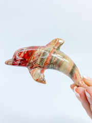 Jasper Dolphin Carving