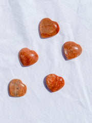 Peach MoonStone Heart | Extra Small