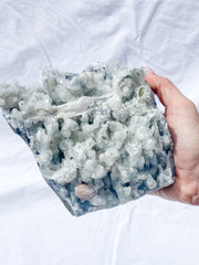 Chalcedony and Apophyllite CutBase Cluster 2.2kg