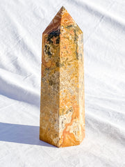 Crazy Lace Agate Polished Point 730g