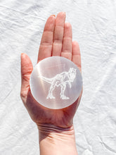 Selenite T-Rex Plate | Medium