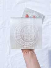 Selenite New Moon Mandala | Square Plate