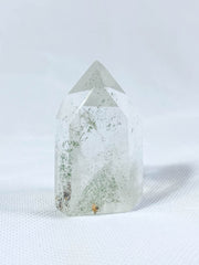 Clear Quartz Phantom Polished Point with Chlorite 69g