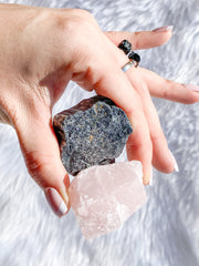 Rose Quartz and Black Tourmaline House Protection | Medium