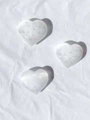 Selenite Mandala Heart | X Large