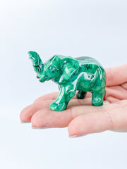 Malachite Elephant Carving