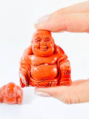 Red Jasper Buddha Carving