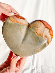 Desert Polychrome Jasper Heart with Stand 2.4kg