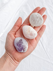 Calming Seer Trio Medium: Amethyst + Rose Quartz + Clear Quartz