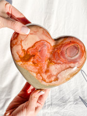 Desert Polychrome Jasper Heart with Stand 2.4kg