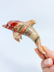 Jasper Dolphin Carving