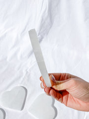 Selenite Heart Cleansing Plate