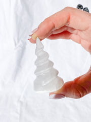 Selenite Unicorn Horn | Small