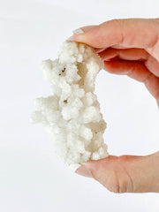 White Chalcedony Stalactite Cluster 89g