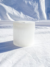 Selenite Natural Tube Candle Base