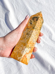 Crazy Lace Agate Polished Point 730g