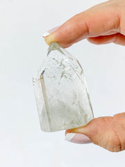 Clear Quartz Phantom Polished Point with Chlorite 69g