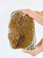Caramel Amethyst CutBase Cluster 346g