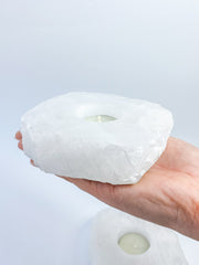 Quartz Top Polished Candle Base 14cm